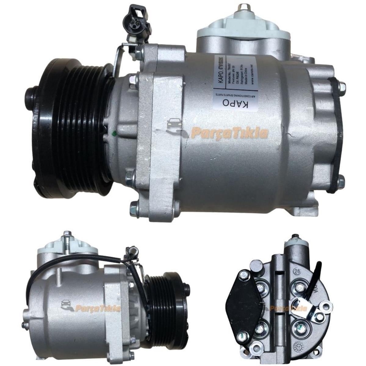 Klima Kompresörü 12v 6pk Ford Connect Transit 1.8dcı 6t1619d629bc- Kasnak Çapı:97mm | Kapo 6t1619d629bc