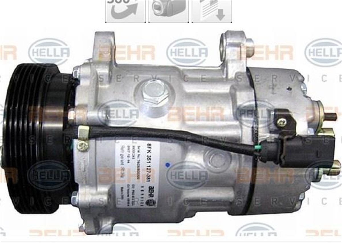 Klima Kompresörü 12v 6pk Vw Golf Bora Audi Seat Leon Vw Golf3 Golf 4 Passat 4 Polo 4 Caddy Sd1215 Sanden1215 Acp191000s | Mahle Acp191000s
