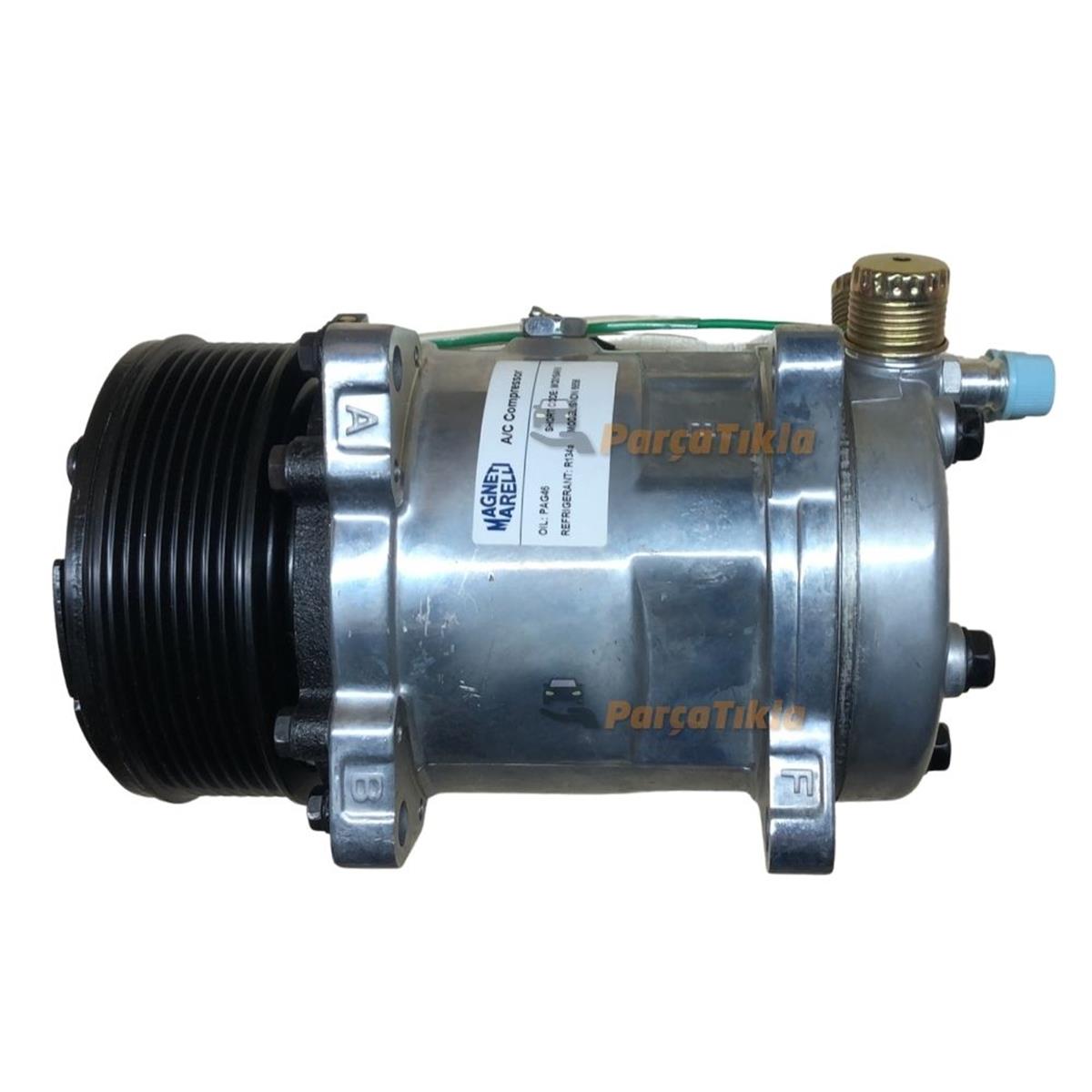 Klima Kompresörü 24v 8pk 5h14 Üstten Çıkış İnce Kalın Volvo | Marellı 359002001640
