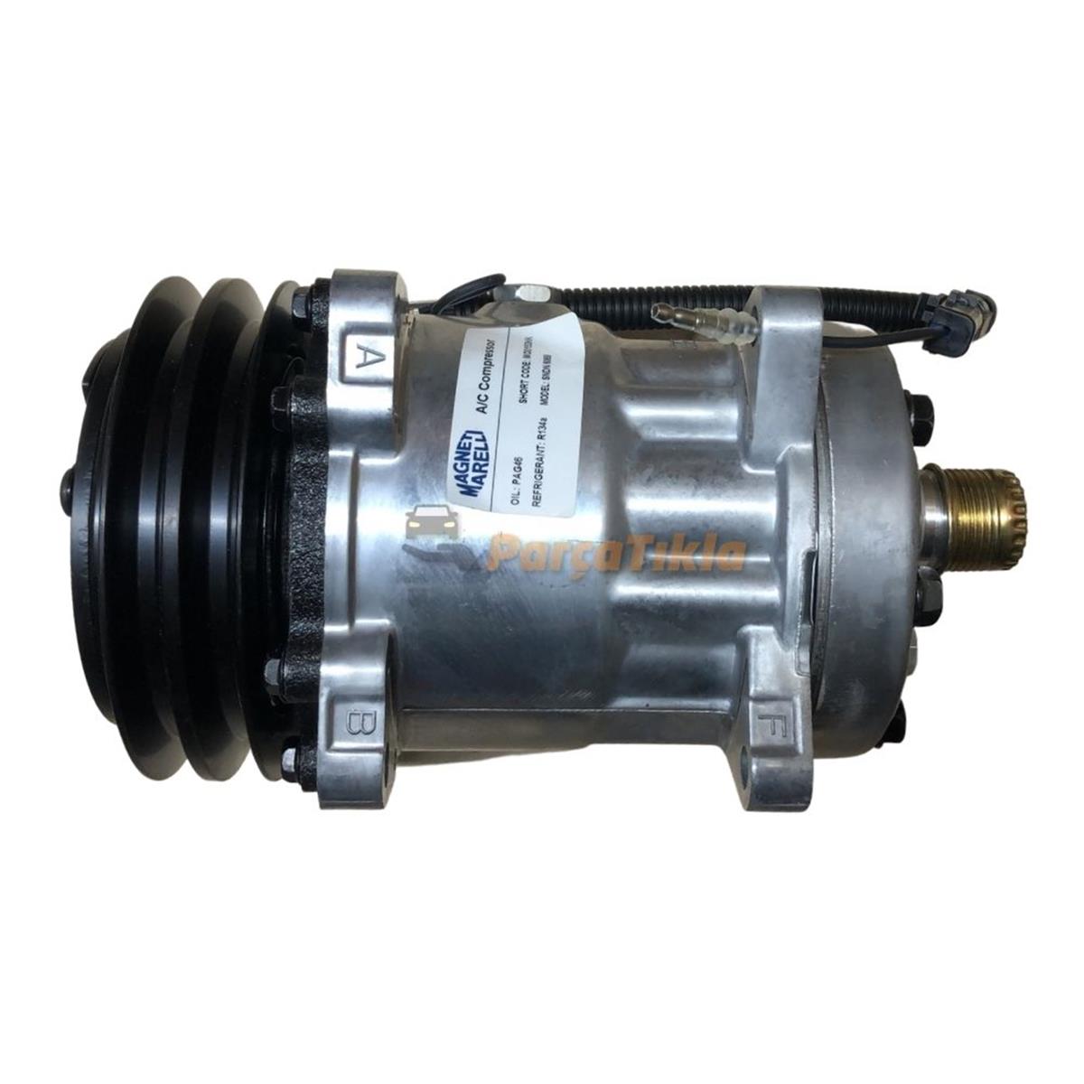 Klima Kompresörü 12v 7h15 2pk V Kayış Arka-çıkış Kalın-kalın | Marellı 359002001530