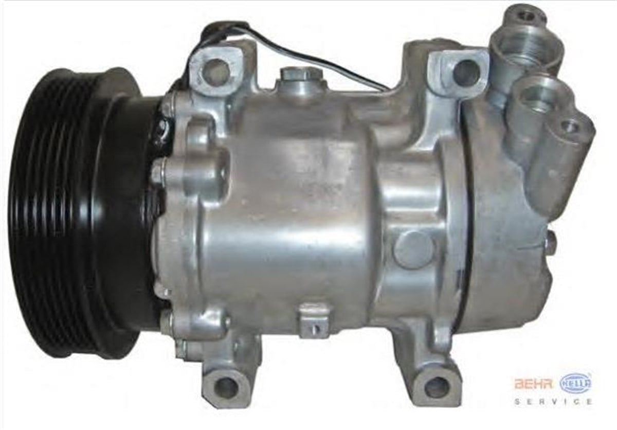 Klima Kompresörü 6pk Renault Clio Kango Megane Dar Delik 19.5mm -8200866443 Tek Fişli Kompresör | Delphı 0159277