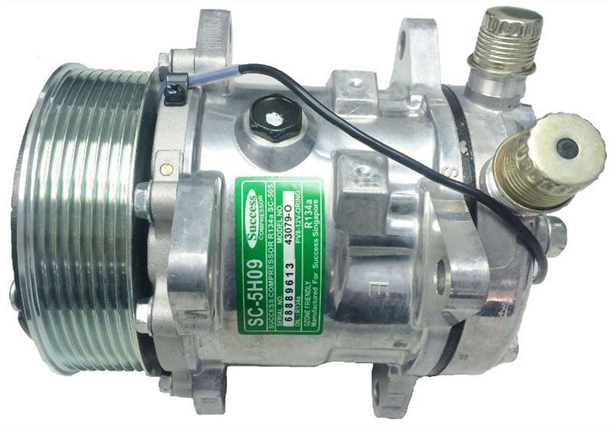 Klima Kompresörü 12v 8pk 5h14 Üstten Çıkış İnce Kalın Sanden-7pk-ki-kmp633 | Ith Kompkmp633
