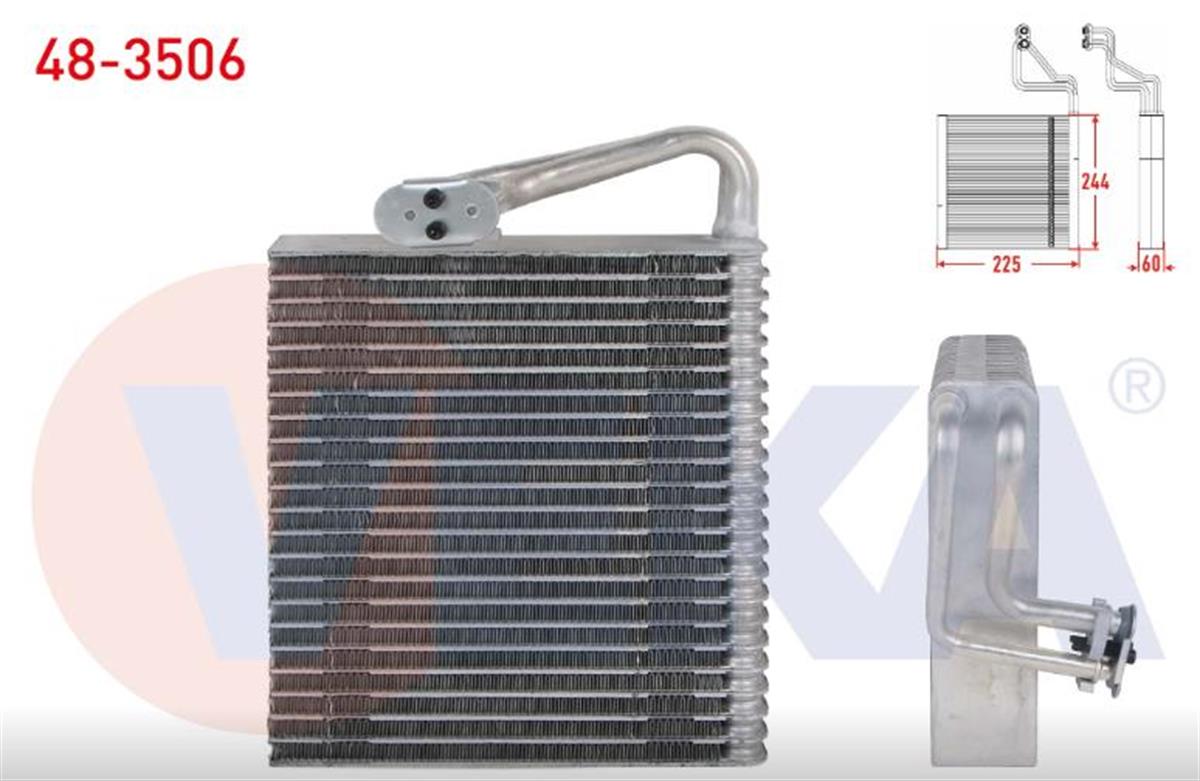 Klima Radyatör Evaporatörü Borulu 244x225x60 Renault Megane Iı 1.4i 16v 1.5 Dcı 1.9 Dcı 2.0 Dcı 2002-2008 Grand Scenıc Iı 1.5 | Veka 483506