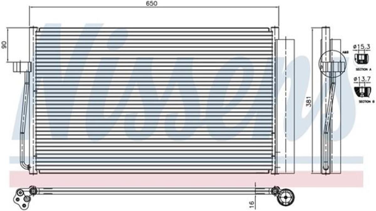Klima Radyatörü Bmw 5 Serisi (e60) 520 D 2003-2010 Wutse 42020209 | Kapo 64508381362