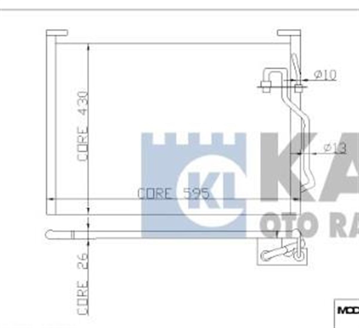 Klima Radyatörü Bmw E34 59x46 Cm | Wutse 42020215