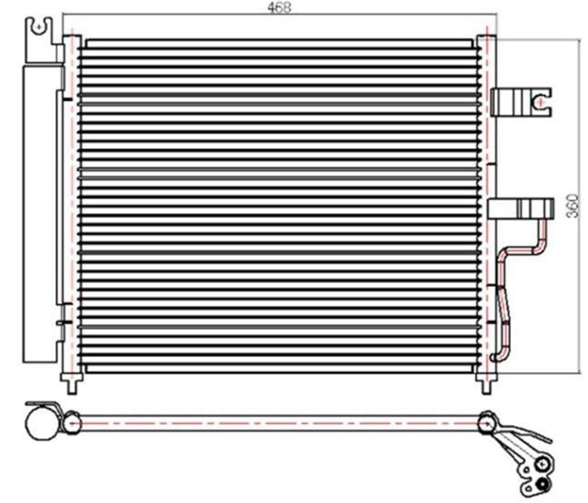 Klima Radyatörü Hyundai Accent Milenium Mılenıum 1.3 M-t 2000-2005 Mga82158 Veka 432103 9760625600 Kale 379100 Chy256017 | Orıs Chy256017