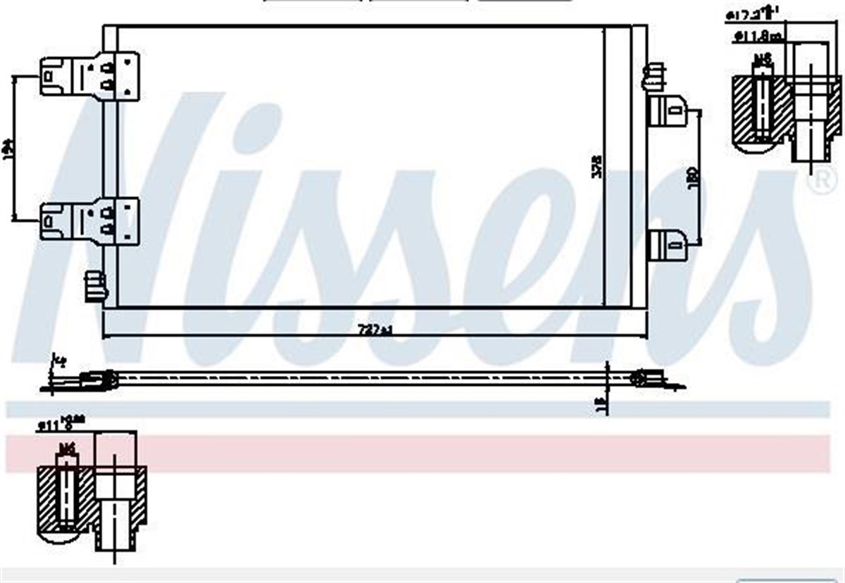 Klima Radyatörü Interstar Opel Movano Renault Mater 2 06- Opel Movano 2.5 08.06-, Renault Master 2.5 | Nıssens 940186