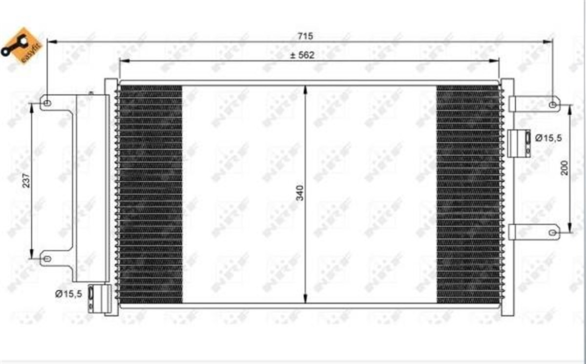 Klima Radyatörü İveco Daily 2.8 3.0 F1a 01-11 | Nıssens 940141