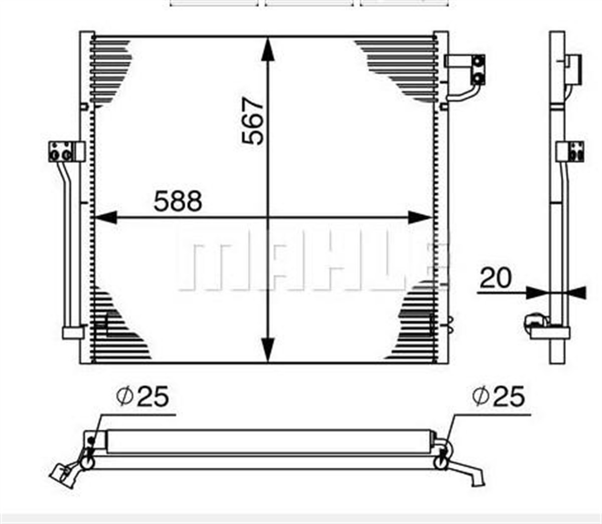 Klima Radyatörü Mercedes Gl Class 2012-2015 2011- | Kapo 0995000002