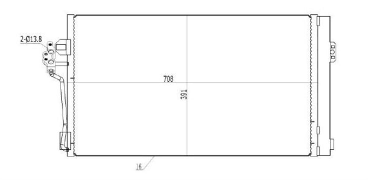 Klima Radyatörü Mercedes Vito (çift Civatalı) Yerine-kapo6398350070+470h Viano Viano 42020143 6398350270 940178 6398350470 | Mga 82388
