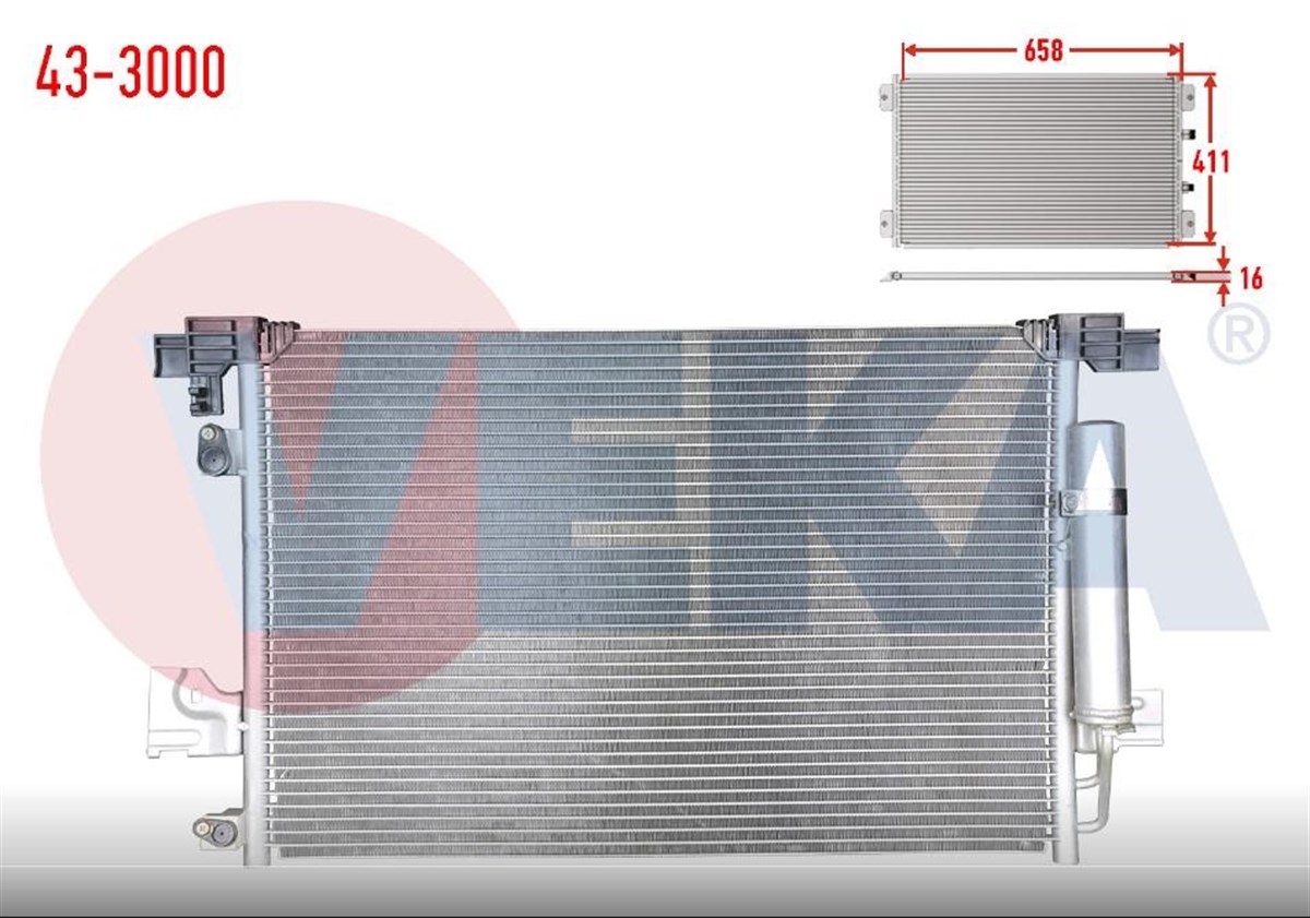 Klima Radyatörü Mıtsubıshı Lancer Vııı 1.5 08- Asx 10- Cıtroen C4 Peugeot Pejo 4007 | Mga 82327