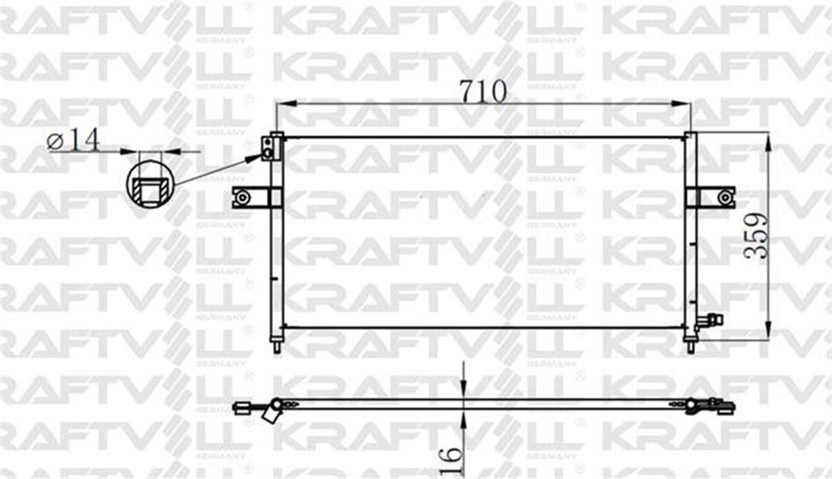 Klima Radyatörü Nissan Pıck Up (d22) 2.5 D M-t 1998- Veka 433105 921103s401 921103s200 92110vj200 92110vk600 | Kraftvol L08060025