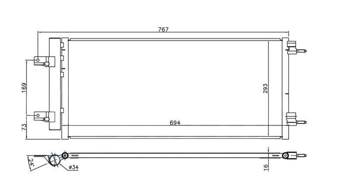 Klima Radyatörü Opel Astra K 1.4 1.6 Cdtı Turbo 15- | Mga 82266