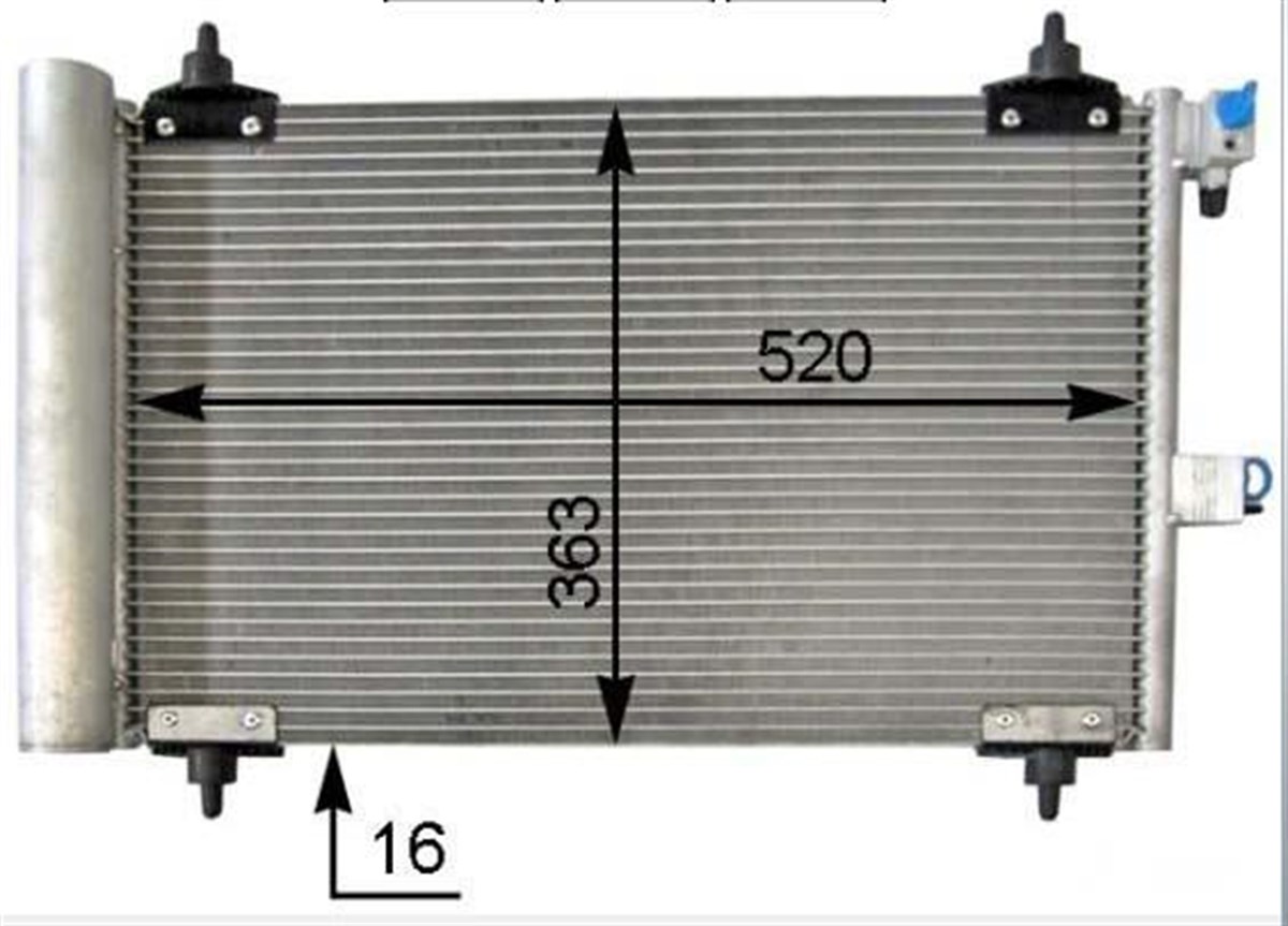 Klima Radyatörü Peugeot Pejo 307 02- Partner 02- Cıtroen Berlıngo 02 Xsara 02- | Mga 82900