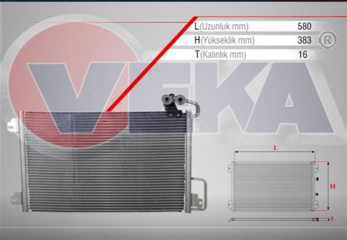 Klima Radyatörü Renault Megane I (ba0/1) 1.6i 16v 1996-2003 | Veka 433518