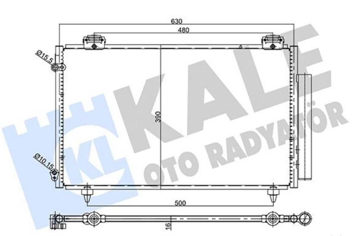 Klima Radyatörü Toyota Corolla 01-07 Kurutuculu 8845002240 | Kale 357745