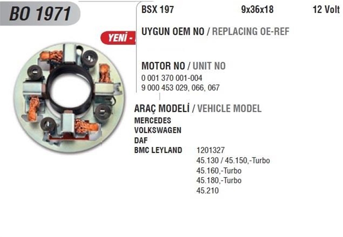 Kömür Yuvası 12v Mercedes Vw Daf Leyland Bmc Levent | Mega Bo1971