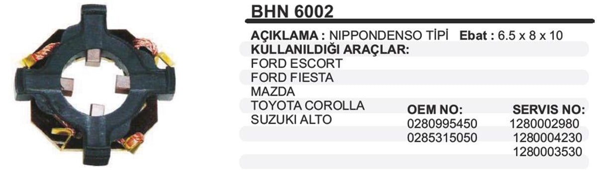 Kömür Yuvası Honda Cıvıc Ford Escort Mazda Corollabhn6002 | Ith Bhn6002