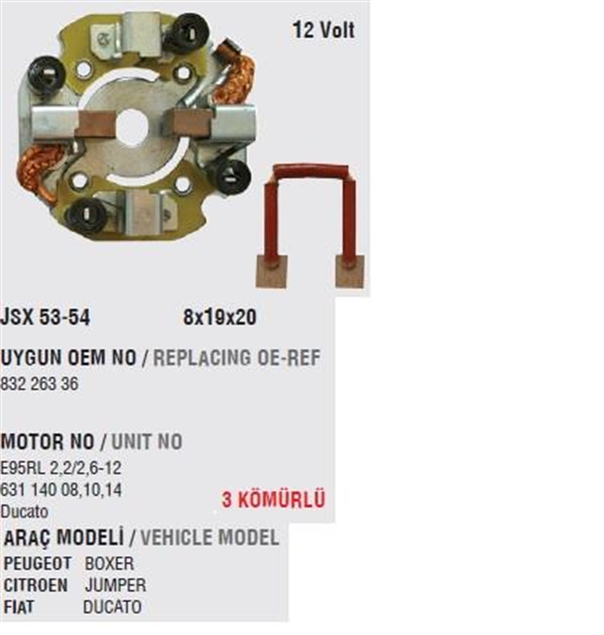 Kömür Yuvası Karsan Boxer Ducato Erkunt Jcb Perkins Karsan Boxer Fiat Ducato Mf Perkins Erkunt Jcb İş Makinası | Mega Fı3541