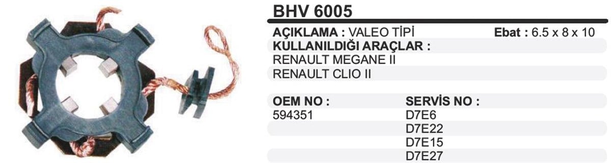 Kömür Yuvası Megan Clio 2 Marşbhv6005 | Ith Bhv6005