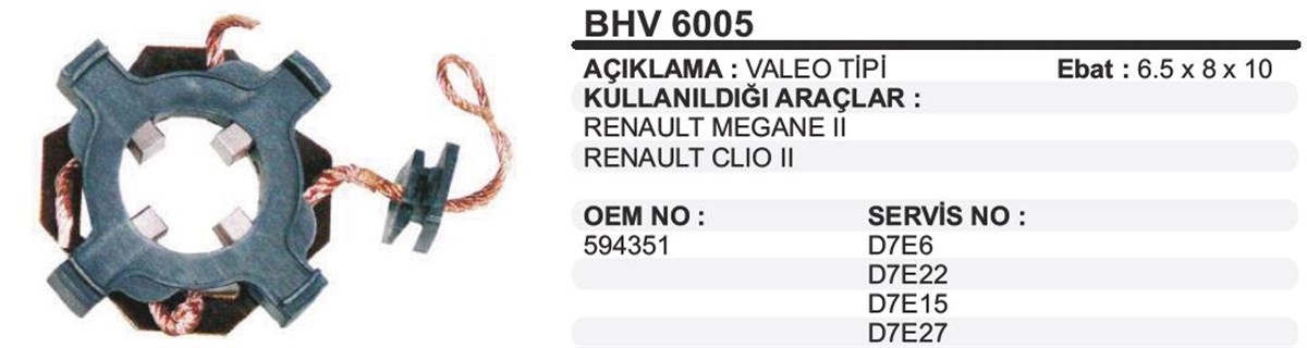 Kömür Yuvası Megan Clio 2 Marşbhv6005 | Ith Bhv6005