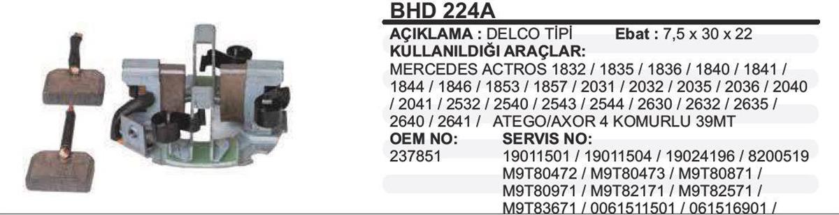 Kömür Yuvası Mercedes Axor Atego 39mt Bhd224a | Vertex Bhd224a