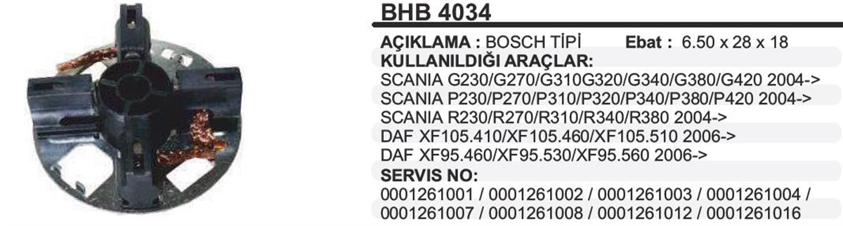Kömür Yuvası Scanıa Ym Merc.daf Mercedes Actros Man 261 Daf Johndeere Valtra Bhb60954034 | Ith Bhb4034