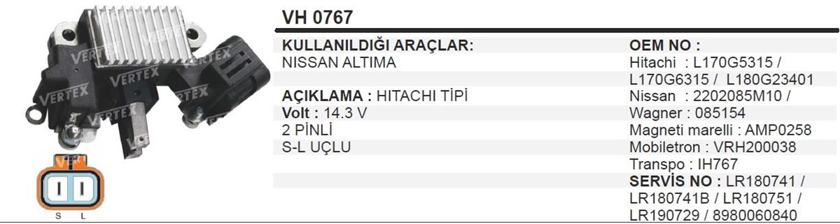 Konjektör Nissan Mazda Vrıh767 200038 | Vertex Vrıh767