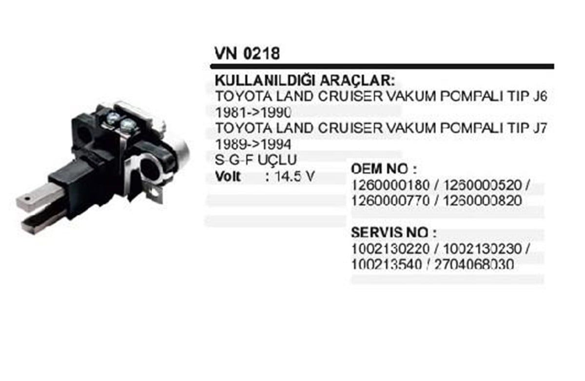 Konjektör Toyota Landcruıser Hino Vakumlu Tip | Ith Verın218