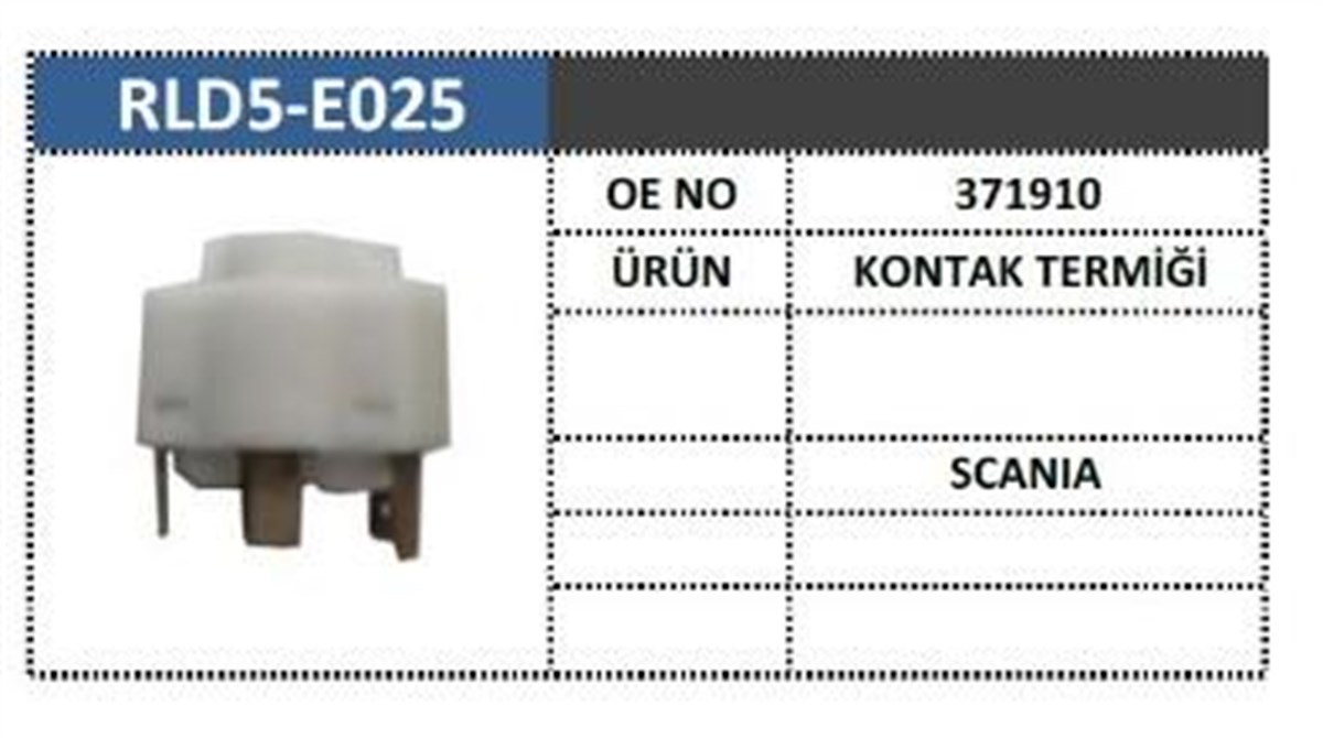 Kontak Termiği Scanıa | Sorl Rld5e025