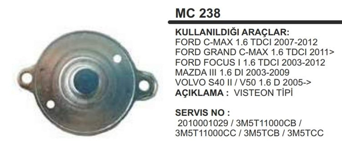Marş Arka Kapak C-max-focus Tansit Visteon Tip | Ith Mkmc238