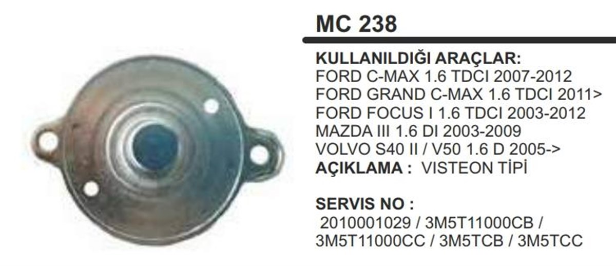 Marş Arka Kapak C-max-focus Tansit Visteon Tip | Ith Mkmc238