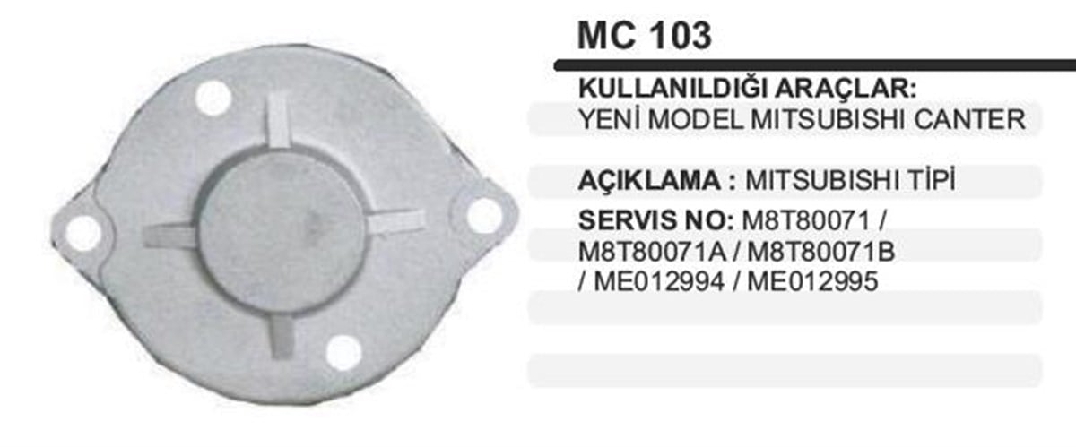 Marş Arka Kapak Mits.canter Ym Lth 214--mc103 | Ith Mkmc103