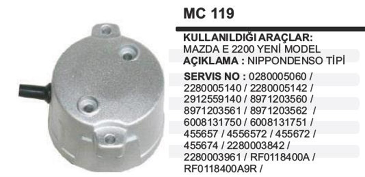 Marş Arka Kapak Premier Mazda E2200 Ym Mc119 Mars Arka Kapak Nıppon Denso Isuzu Dmax Peugeot J10 | Ith Mkmc119
