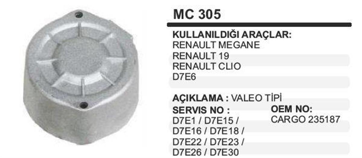 Marş Arka Kapak Renault Megan R19 Clio Mc305 Mak305 | Remark Mc305