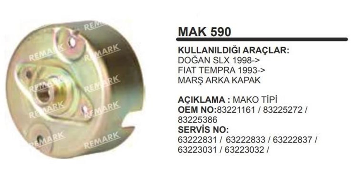 Marş Arka Kapak Saç Kapak Dogan Slx Tempra Tipo 83221161 | Ith Mc590