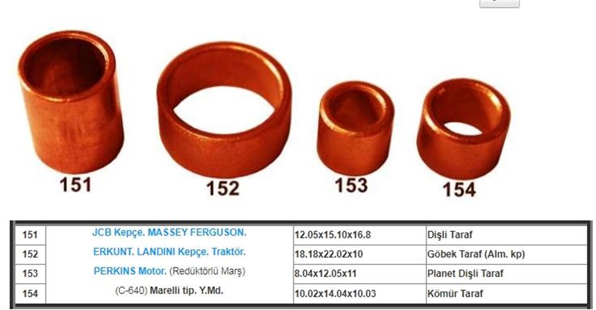 Marş Burcu Jcb Mf Erkunt Landini Perkins Motor Marelli Tip | Gova 151152153154