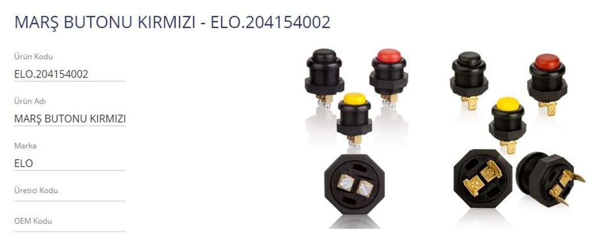 Marş Butonu Elo | Elo 204154002