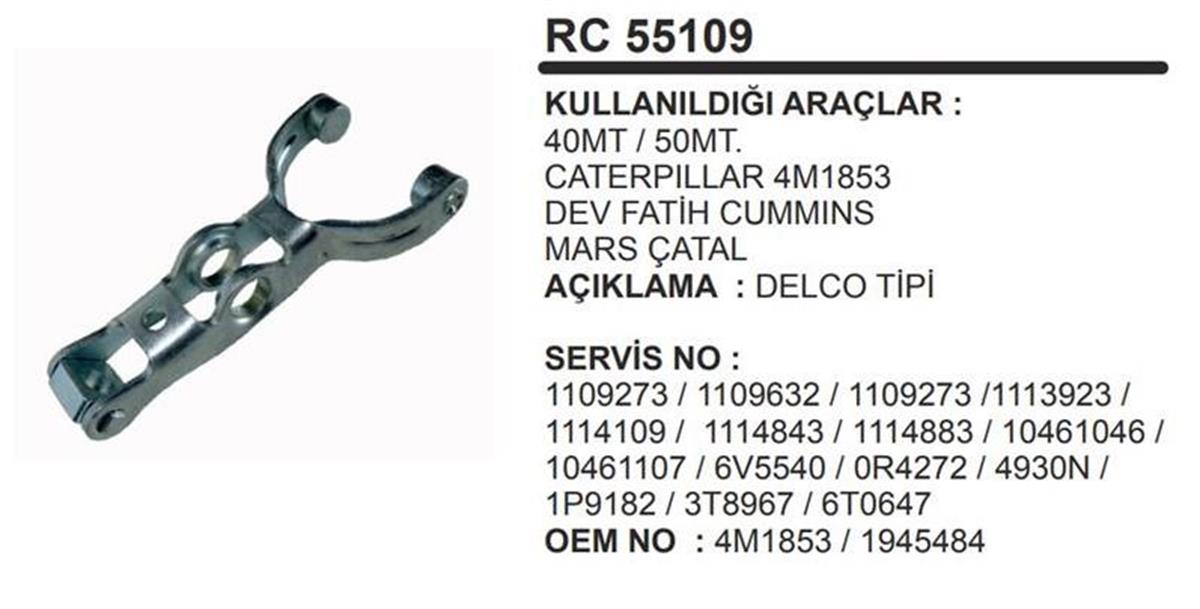 Marş Çatalı 40mt/50mt.caterpıllar Bmc Dev Fatih | Remark Rc55109