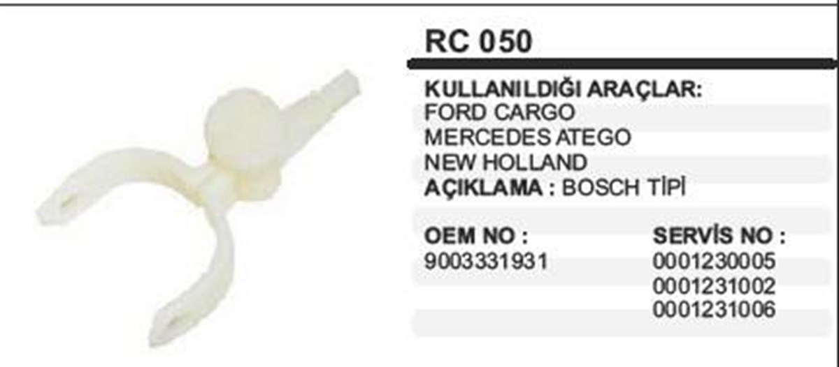 Marş Çatalı Bosch Tip Ford Cargo Mercedes Atego New Holland | Ith Rc050