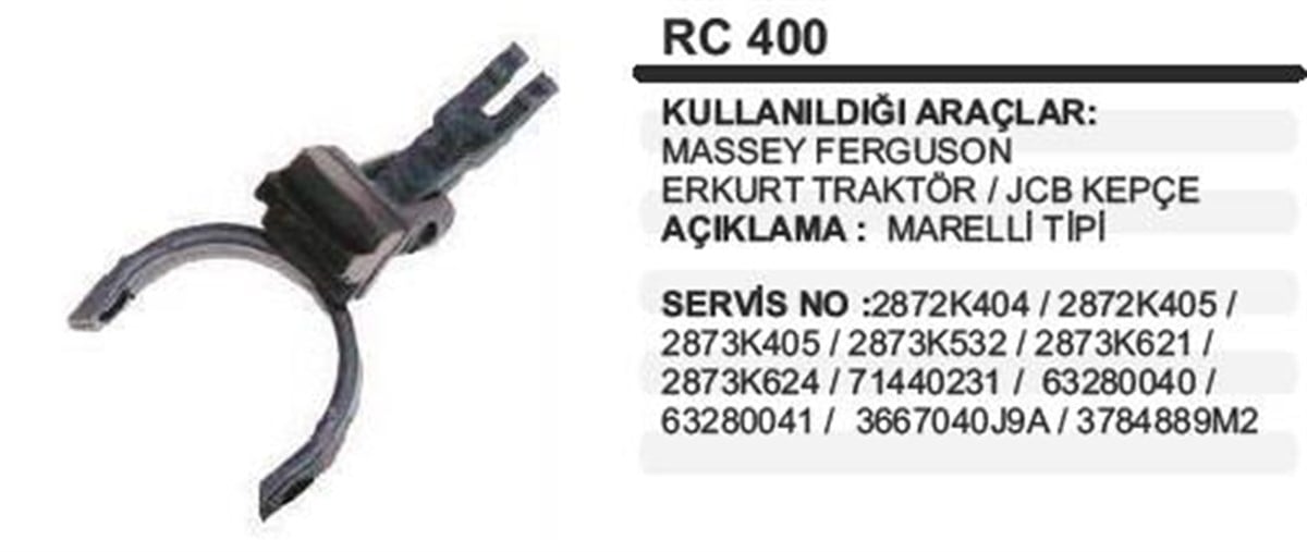 Marş Çatalı Marelli Tip Massey Ferguson Erkunt Traktör Jcb Perkins Erkunt | Ith Rc400