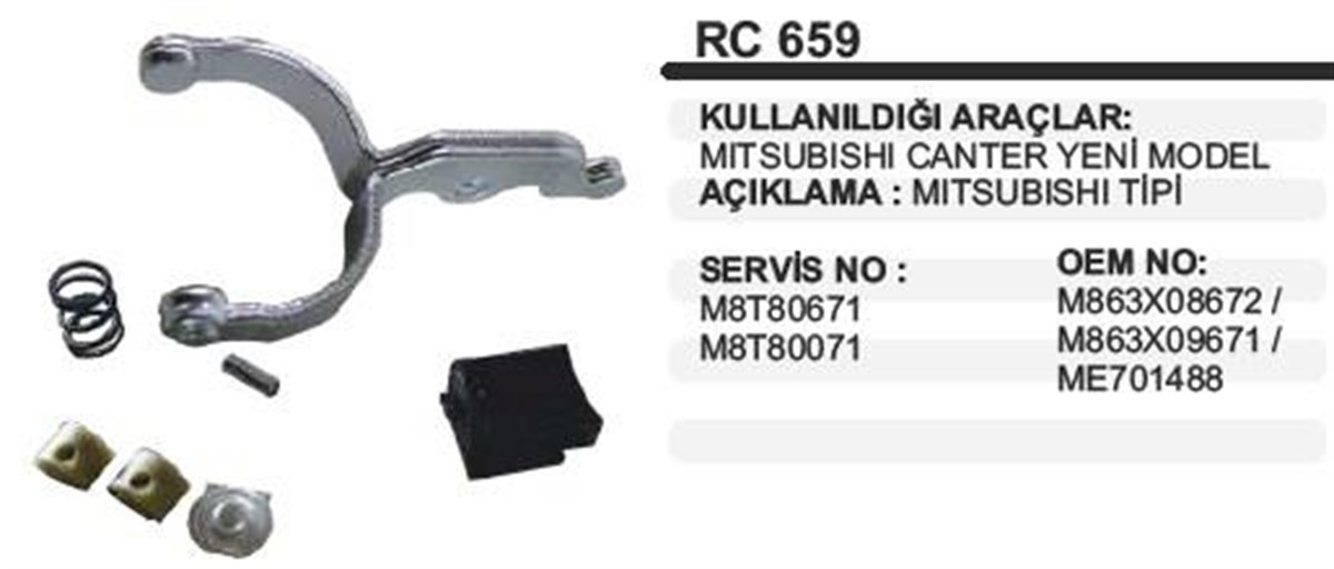 Marş Çatalı Mıtsubıshı Tip Canter Ym | Martek Rc659