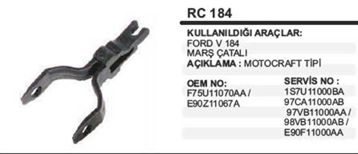 Marş Çatalı Motocraft Tipi Ford Transıt V184 | Ith Rc184