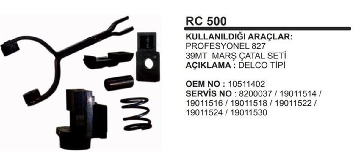 Marş Çatalı Seti Bmc Profesyonel 827 39mt | Martek Rc500