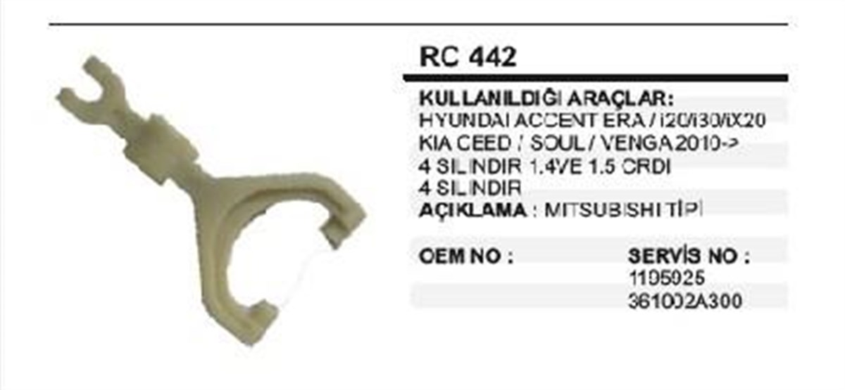 Marş Çatalı Valeo Tip Hyundai Accent Era İ20 İ30 4 Sılındır 1.5cr | Ith Rc442