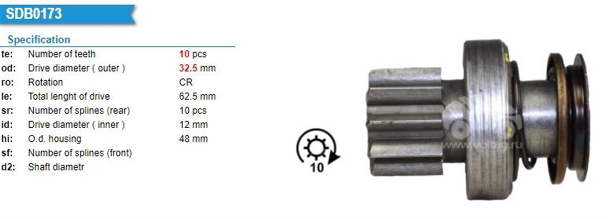 Marş Dişlisi 10diş Audı A4 A5 1.8-2.0 Tfsı A6 Q5 2.0 Q7 3.0 Tfsı 107-108 Sr. | Ith Md1598000