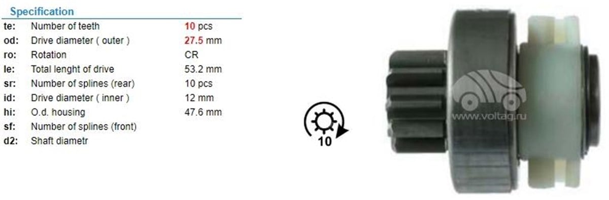 Marş Dişlisi 10diş Bmw Magnet Marelli Fm73677 | Ith Md15677