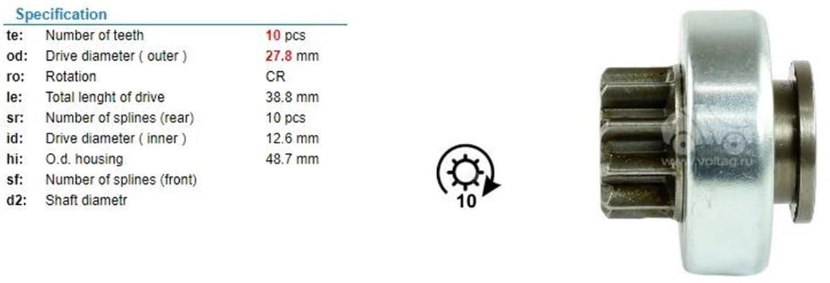 Marş Dişlisi 10diş Fıat Doblo Albea Linea Fiorino 1.3 Multijet Opel Corsa Astra 1.3.1677150c- | Ith Md15997