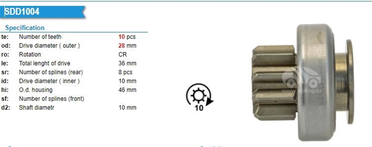 Marş Dişlisi 10diş Hyundai Accent Blue İ20 Kıa Rio | Orj Delco3614503602