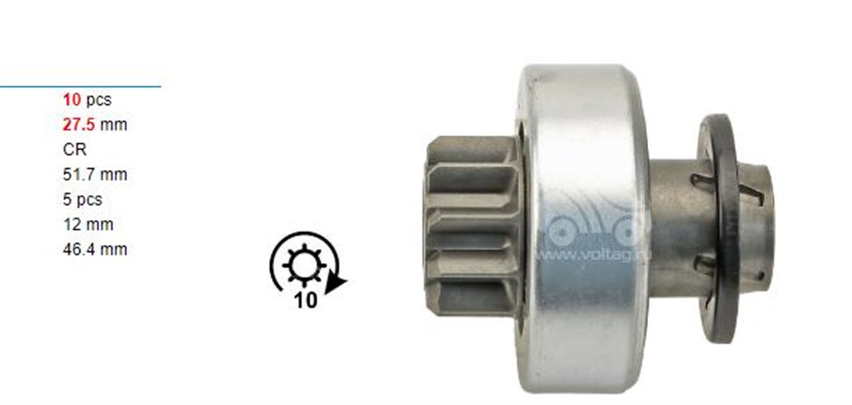 Marş Dişlisi 10diş Peugeot Cıtroen Mercedes Renault | Valeo 595850